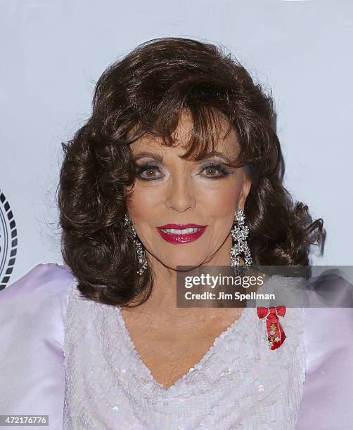 Actress Joan Collins attends the Friars Club salute to Joan Collins at the Friars Club on May 4, 2015 in New York City.