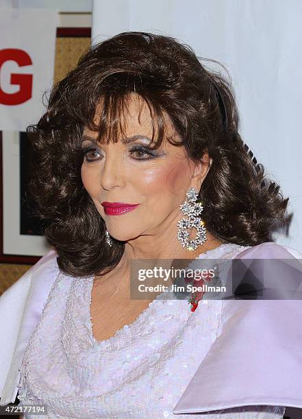 Actress Joan Collins attends the Friars Club salute to Joan Collins at the Friars Club on May 4, 2015 in New York City.