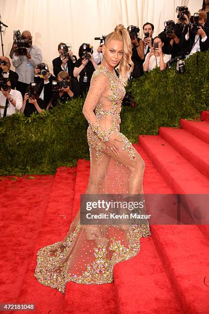 Beyonce attends the "China: Through The Looking Glass" Costume Institute Benefit Gala at Metropolitan Museum of Art on May 4, 2015 in New York City.