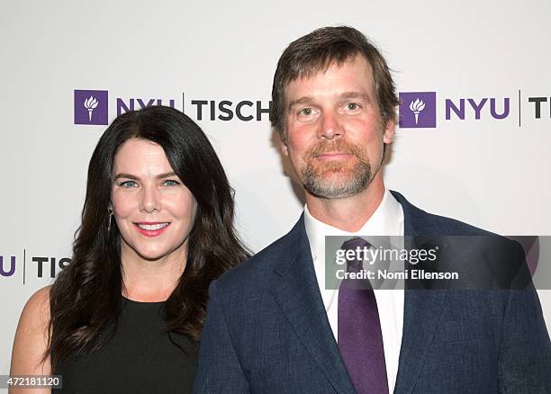 Lauren Graham and Peter Krause attend NYU Tisch School of the Arts 2015 Gala at Frederick P. Rose Hall, Jazz at Lincoln Center on May 4, 2015 in New...