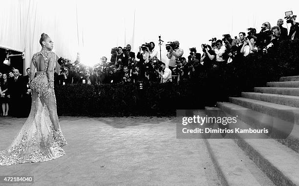 Beyonce attends the "China: Through The Looking Glass" Costume Institute Benefit Gala at the Metropolitan Museum of Art on May 4, 2015 in New York...