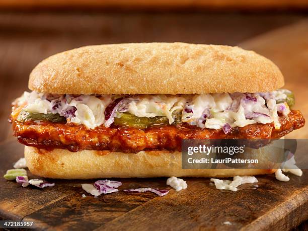 rib sandwich - coleslaw stock pictures, royalty-free photos & images