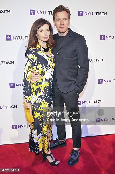 Eve Mavrakis and Ewan McGregor attend NYU Tisch School of The Arts 2015 Gala at Frederick P. Rose Hall, Jazz at Lincoln Center on May 4, 2015 in New...