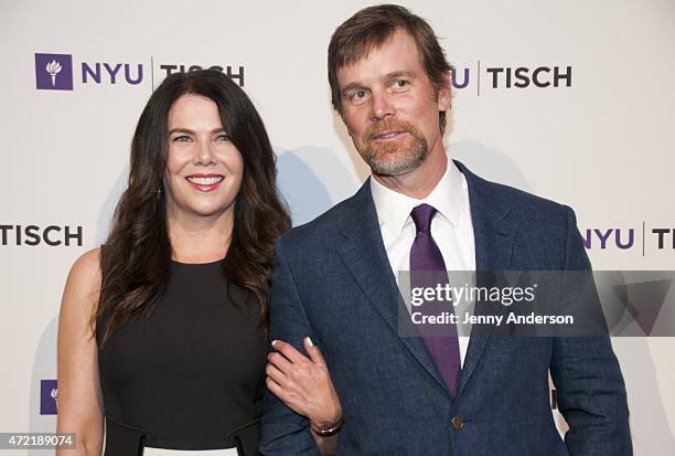 Lauren Graham and Peter Krause attend NYU Tisch School of The Arts 2015 Gala at Frederick P. Rose Hall, Jazz at Lincoln Center on May 4, 2015 in New...