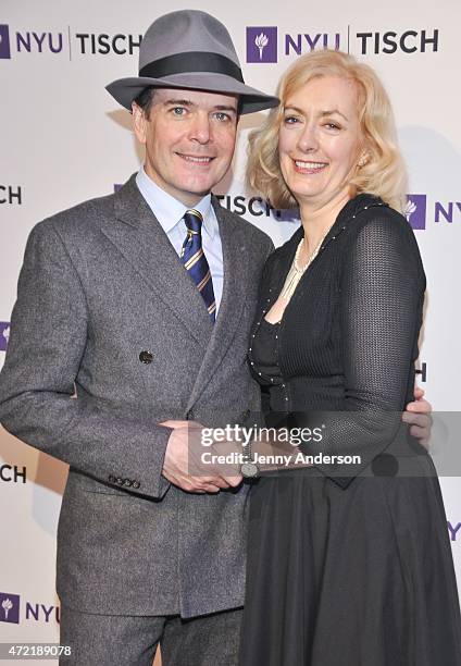 Jefferson Mays and Susan Lyons attend NYU Tisch School of The Arts 2015 Gala at Frederick P. Rose Hall, Jazz at Lincoln Center on May 4, 2015 in New...