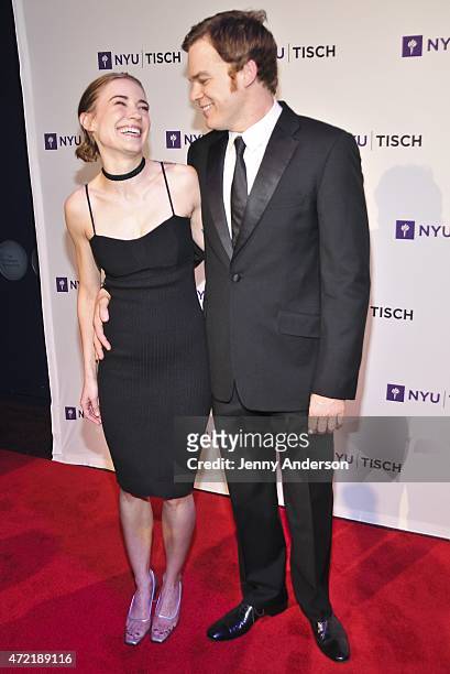 Morgan MacGregor and Michael C. Hall attend NYU Tisch School of The Arts 2015 Gala at Frederick P. Rose Hall, Jazz at Lincoln Center on May 4, 2015...