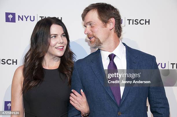 Lauren Graham and Peter Krause attend NYU Tisch School of The Arts 2015 Gala at Frederick P. Rose Hall, Jazz at Lincoln Center on May 4, 2015 in New...