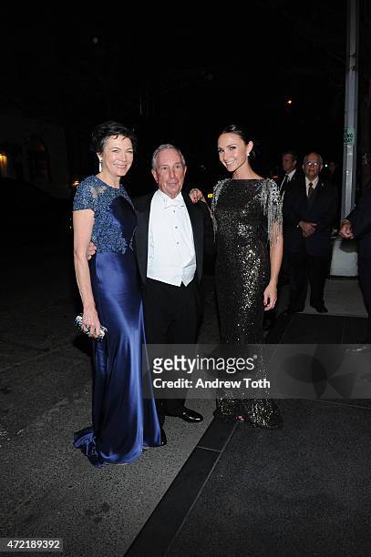 Diana Taylor, Michael Bloomberg and Georgina Bloomberg attend Michael Kors and iTunes After Party at The Mark Hotel on May 4, 2015 in New York City.