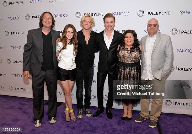 Producer Heath Seifert, actors Laura Marano, Ross Lynch, Calum Worthy and Raini Rodriguez and producer Kevin Kopelow attend a special screening of...