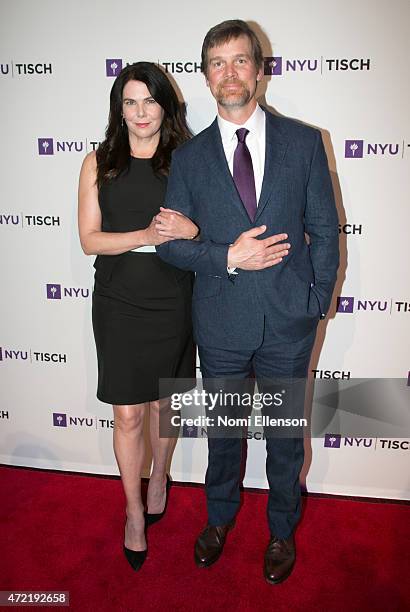 Lauren Graham and Peter Krause attend NYU Tisch School of the Arts 2015 Gala at Frederick P. Rose Hall, Jazz at Lincoln Center on May 4, 2015 in New...