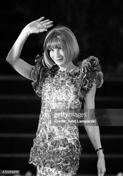 Anna Wintour attends the "China: Through The Looking Glass" Costume Institute Benefit Gala at Metropolitan Museum of Art on May 4, 2015 in New York...