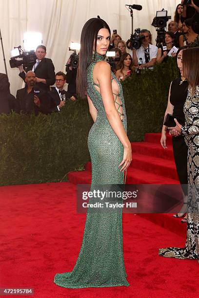 Model Kendall Jenner attends "China: Through the Looking Glass", the 2015 Costume Institute Gala, at Metropolitan Museum of Art on May 4, 2015 in New...