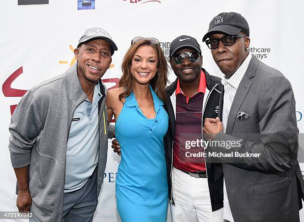 Singer Jeffrey Osbourne, model Eva LaRue, singer Johnny Gill and comedian Arsenio Hall attended the 8th Annual George Lopez Celebrity Golf Classic...