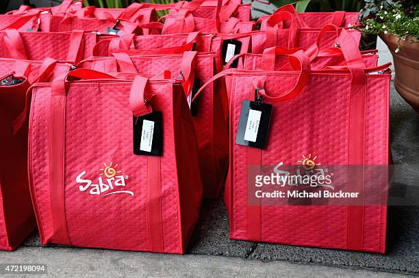 Sabra gift bags on display during the 8th Annual George Lopez Celebrity Golf Classic presented by Sabra Salsa to benefit The George Lopez Foundation...