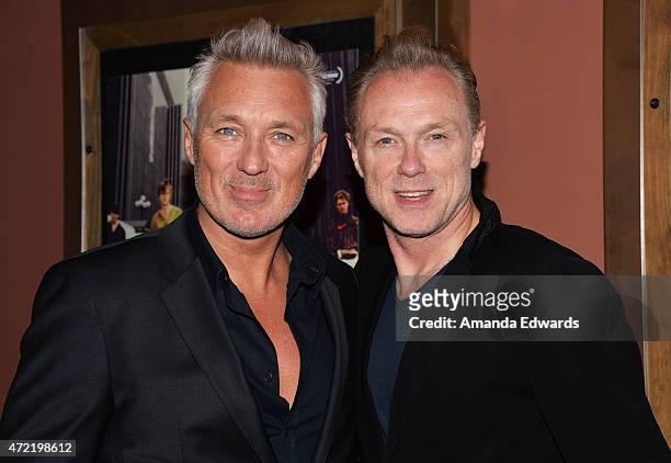 Actors and musicians Martin Kemp and Gary Kemp attend the premiere of "Soul Boys Of The Western World: Spandau Ballet" at the Sundance Cinema on May...