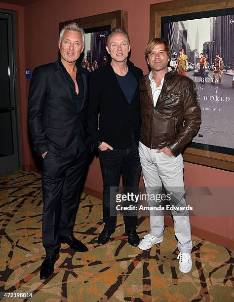 Musicians Martin Kemp, Gary Kemp and Steve Norman of Spandau Ballet attend the premiere of "Soul Boys Of The Western World: Spandau Ballet" at the...