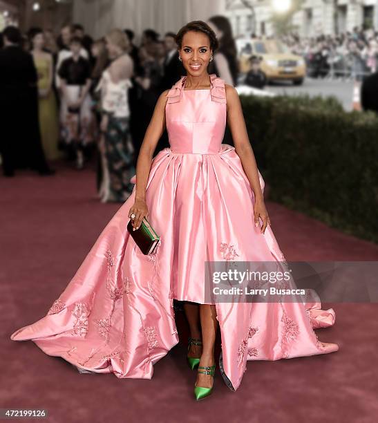 Kerry Washington attends the "China: Through The Looking Glass" Costume Institute Benefit Gala at the Metropolitan Museum of Art on May 4, 2015 in...