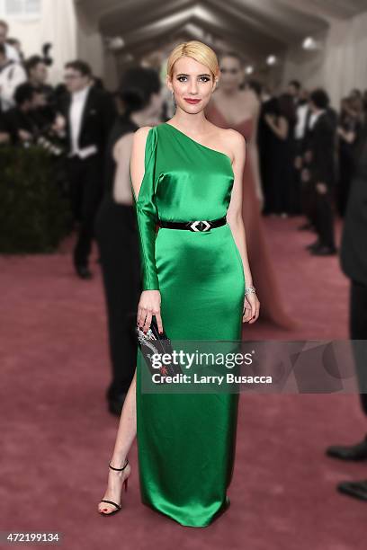 Emma Roberts attends the "China: Through The Looking Glass" Costume Institute Benefit Gala at the Metropolitan Museum of Art on May 4, 2015 in New...