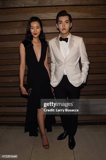 Kris Wu Yifan and Liu Wen attend Michael Kors and iTunes After Party at The Mark Hotel on May 4, 2015 in New York City.