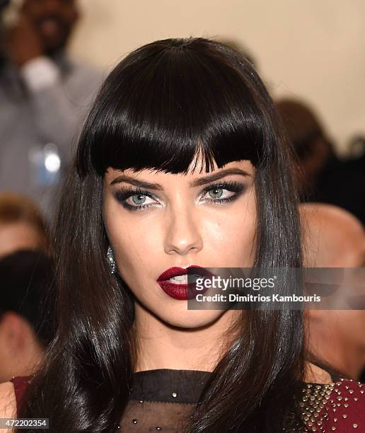 Adriana Lima attends the "China: Through The Looking Glass" Costume Institute Benefit Gala at the Metropolitan Museum of Art on May 4, 2015 in New...