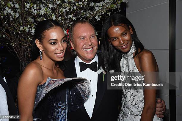 Solange Knowles, Michael Kors and Liya Kebede attend Michael Kors and iTunes After Party at The Mark Hotel on May 4, 2015 in New York City.