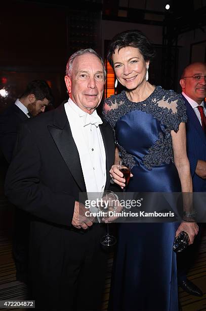 Diana Taylor and Michael Bloomberg attend Michael Kors and iTunes After Party at The Mark Hotel on May 4, 2015 in New York City.