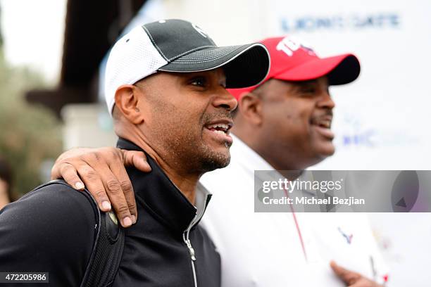 Actor Dondre Whitfield and Roland Martin attended the 8th Annual George Lopez Celebrity Golf Classic presented by Sabra Salsa to benefit The George...