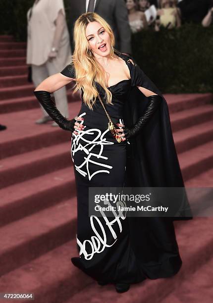 Madonna attends the "China: Through The Looking Glass" Costume Institute Benefit Gala at the Metropolitan Museum of Art on May 4, 2015 in New York...