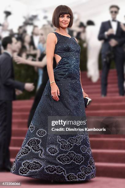 Katie Holmes attends the "China: Through The Looking Glass" Costume Institute Benefit Gala at the Metropolitan Museum of Art on May 4, 2015 in New...