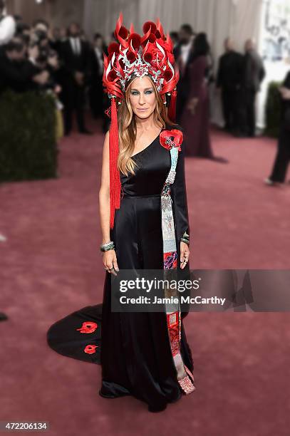 Sarah Jessica Parker attends the "China: Through The Looking Glass" Costume Institute Benefit Gala at the Metropolitan Museum of Art on May 4, 2015...