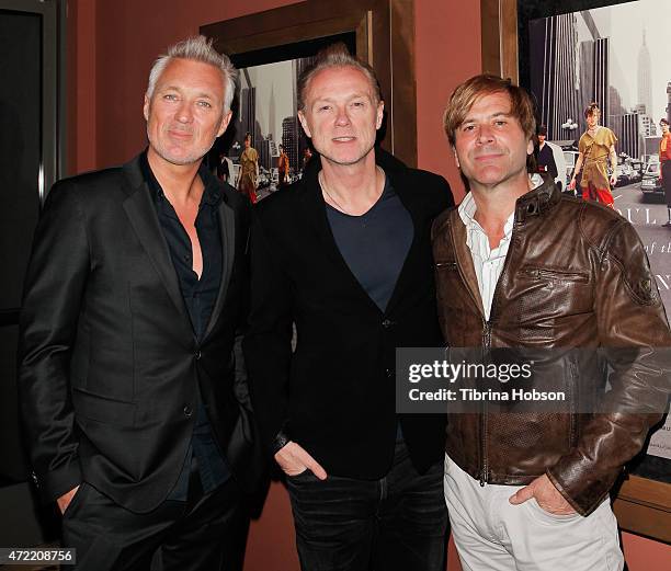 Martin Kemp, Gary Kemp and Steve Norman of Spandau Ballet attend the premiere of 'Soul Boys of the Western World: Spandau Ballet' at Sundance Cinema...