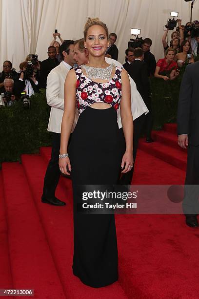 Actress Jennifer Lawrence attends "China: Through the Looking Glass", the 2015 Costume Institute Gala, at Metropolitan Museum of Art on May 4, 2015...