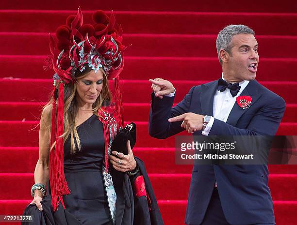 Actress Sarah Jessica Parker and tv personality Andy Cohen attend the "China: Through The Looking Glass" Costume Institute Benefit Gala at...
