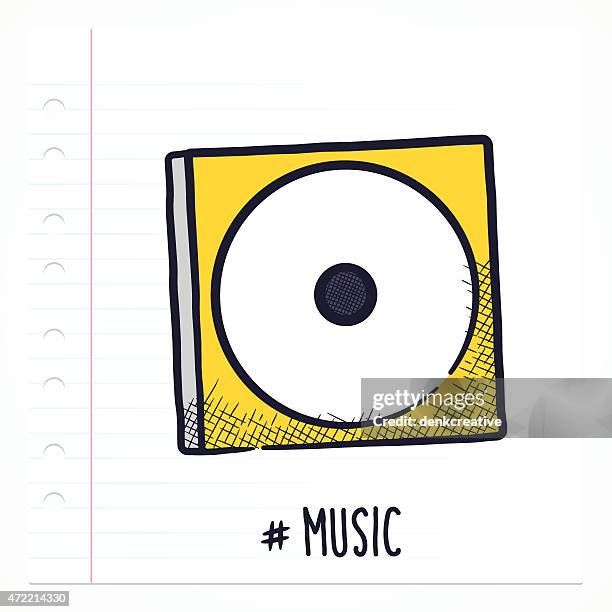 doodle cd/dvd box - dvd case stock illustrations