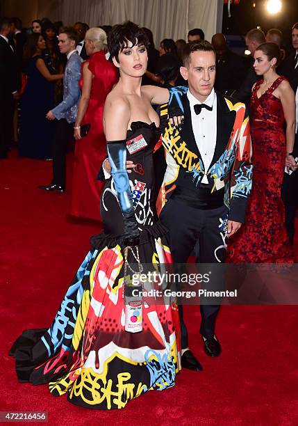 Katy Perry and Jeremy Scott attend the 'China: Through The Looking Glass' Costume Institute Benefit Gala at Metropolitan Museum of Art on May 4, 2015...