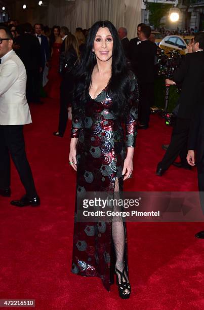 Cher attends the 'China: Through The Looking Glass' Costume Institute Benefit Gala at Metropolitan Museum of Art on May 4, 2015 in New York City.