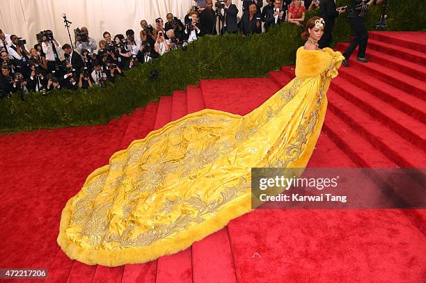 Rihanna attends the "China: Through The Looking Glass" Costume Institute Benefit Gala at Metropolitan Museum of Art on May 4, 2015 in New York City.