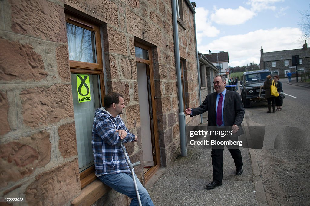 Scottish National Party Candidate Alex Salmond Meets Supporters Ahead Of The U.K. Election