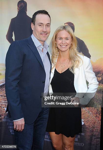 Actor Chris Klein and Laina Rose Thyfault arrive at the Los Angeles premiere of "Where Hope Grows" at ArcLight Cinemas on May 4, 2015 in Hollywood,...