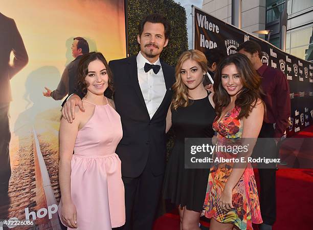 Actors Sarah Gillman, Kristoffer Polaha, McKaley Miller and Ryan Newman attend the premiere of Roadside Attractions' & Godspeed Pictures' "Where Hope...