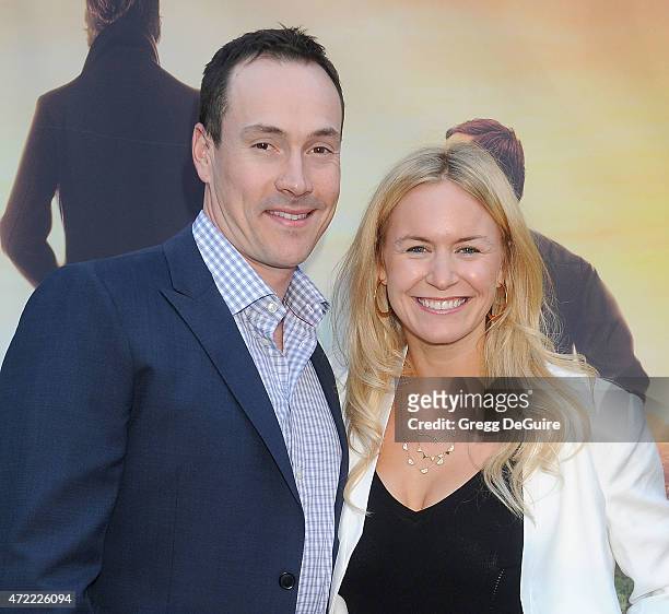 Actor Chris Klein and Laina Rose Thyfault arrive at the Los Angeles premiere of "Where Hope Grows" at ArcLight Cinemas on May 4, 2015 in Hollywood,...