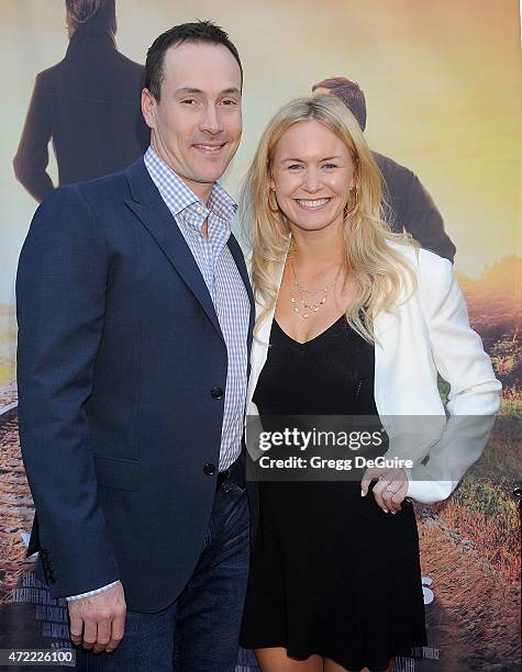 Actor Chris Klein and Laina Rose Thyfault arrive at the Los Angeles premiere of "Where Hope Grows" at ArcLight Cinemas on May 4, 2015 in Hollywood,...