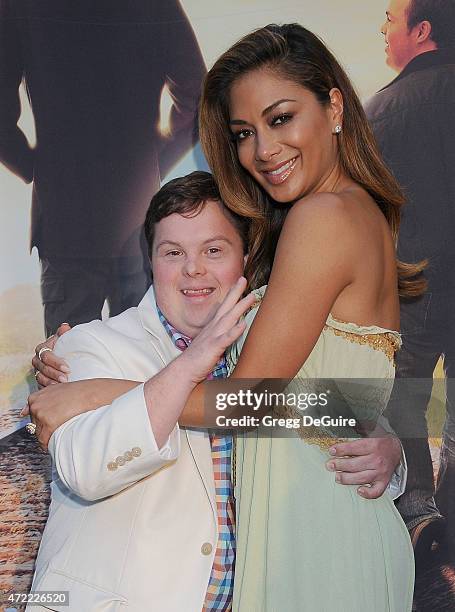 Actor David DeSanctis and recording artist Nicole Scherzinger arrive at the Los Angeles premiere of "Where Hope Grows" at ArcLight Cinemas on May 4,...