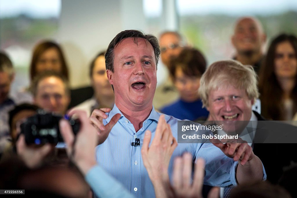 David Cameron Answers Questions With Business Staff In Hendon