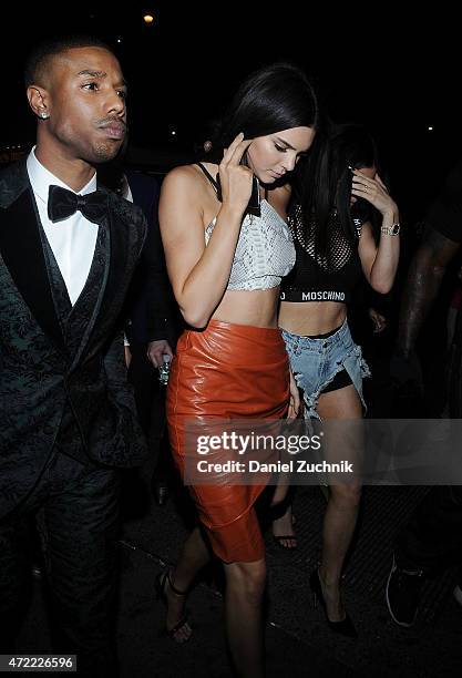 Kendall Jenner and Kylie Jenner arrive at Rihanna's Private Met Gala After Party at Up & Down on May 4, 2015 in New York City.