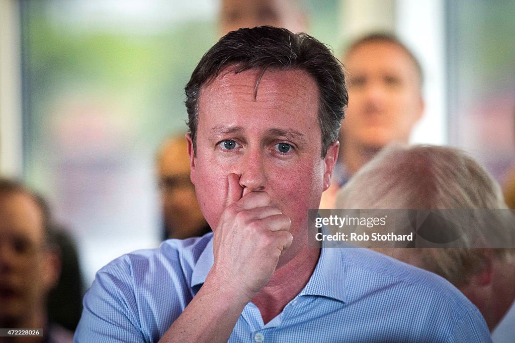 David Cameron Answers Questions With Business Staff In Hendon