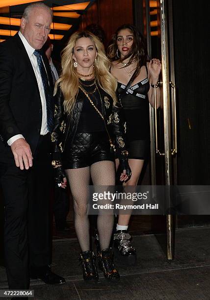 Lourdes Leon and Madonna coming out of the Lady Gaga Party on May 4, 2015 in New York City.