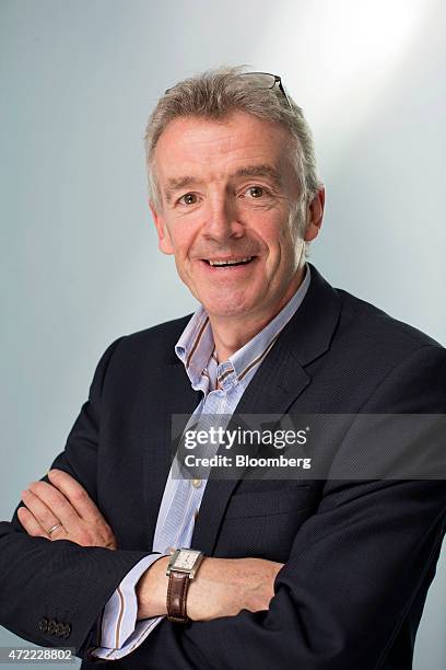 Michael O'Leary, chief executive officer of Ryanair Holdings Plc, poses for a photograph following a Bloomberg Television interview in London, U.K.,...