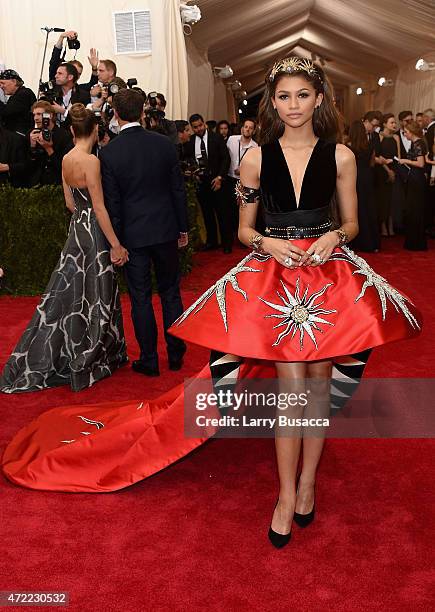 Zendaya attends the "China: Through The Looking Glass" Costume Institute Benefit Gala at the Metropolitan Museum of Art on May 4, 2015 in New York...