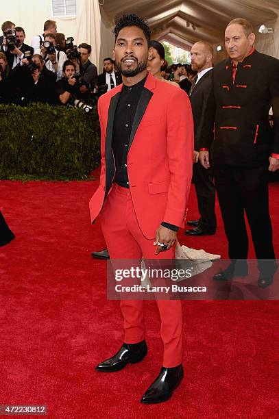 Miguel attends the "China: Through The Looking Glass" Costume Institute Benefit Gala at the Metropolitan Museum of Art on May 4, 2015 in New York...